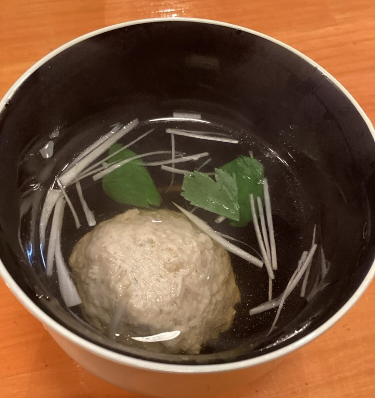 おまかせコースの一例（つくねのお椀）